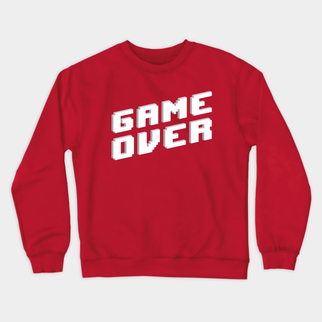 Retro Game Over Crewneck Sweatshirt by rjzinger